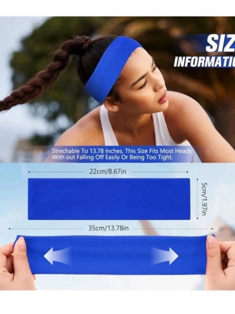 Soror women’s  Headband in Royal Blue with Yellow Accent